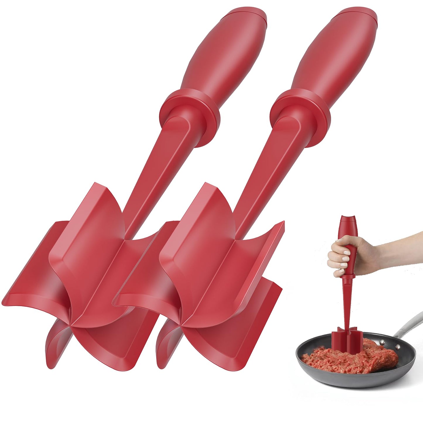 Meat Grinder, Hamburger Grinder, Masher and Burger Masher Premium Heat Resistant Burger Meat Grinder