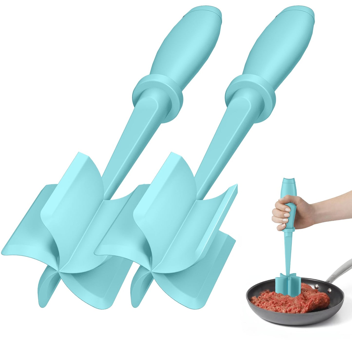 Meat Grinder, Hamburger Grinder, Masher and Burger Masher Premium Heat Resistant Burger Meat Grinder